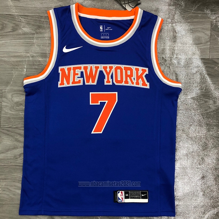 Camiseta New York Knicks Carmelo Anthony #7 Icon Azul